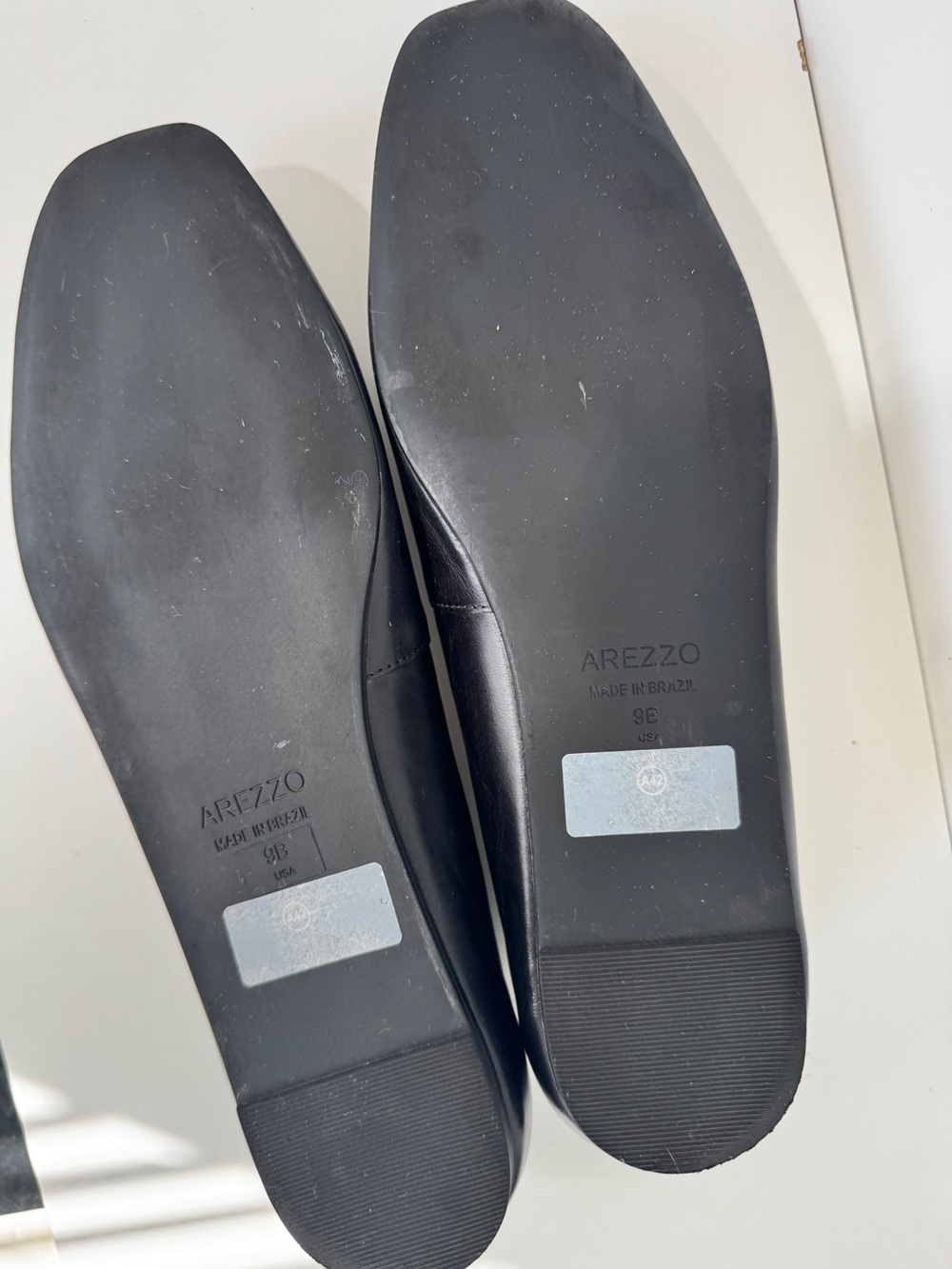 Minimalist Black Leather Women's Ballet Flats size 9 - Picture 4 of 5